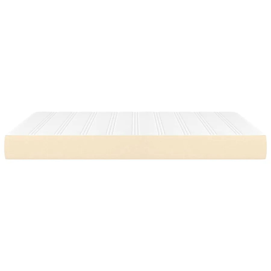 Matelas de lit à ressorts ensachés fermeté moyenne Crème 140x190x20 cm Tissu - 4