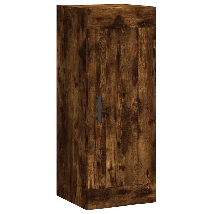 Armoire murale chêne fumé 34,5x34x90 cm bois d'ingénierie - 2