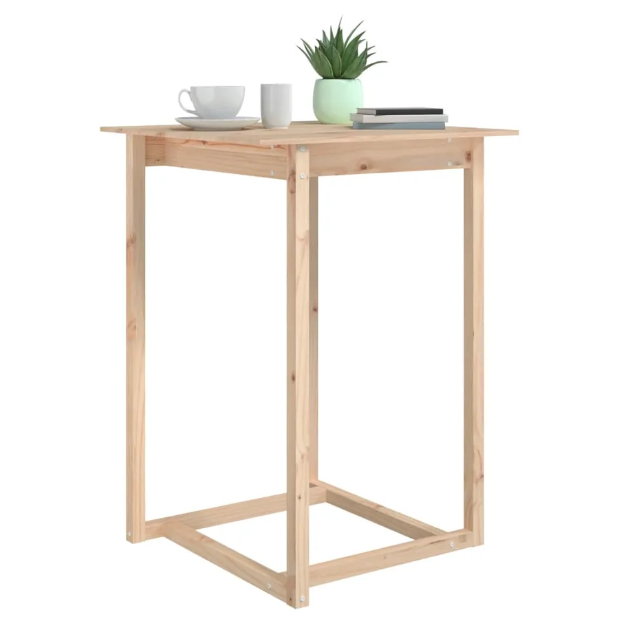 Table de bar 80x80x110 cm Bois massif de pin - 5