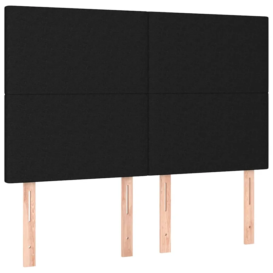 Sommier à lattes de lit avec matelas Noir 140x190 cm Tissu - 5