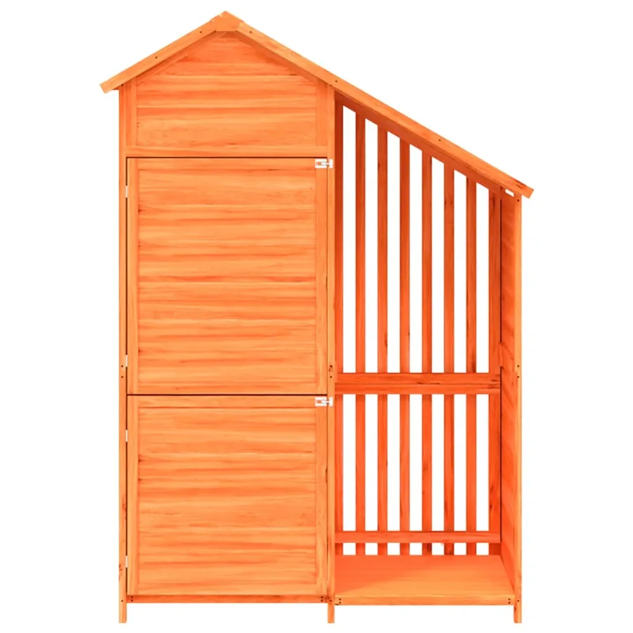 Abri à outils de jardin marron 120x53,5x170 cm bois massif pin - 4