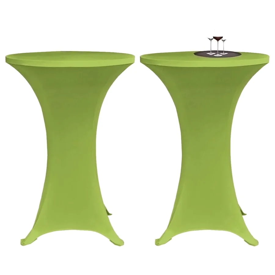 Housse de table extensible 2 pcs 60 cm Verte