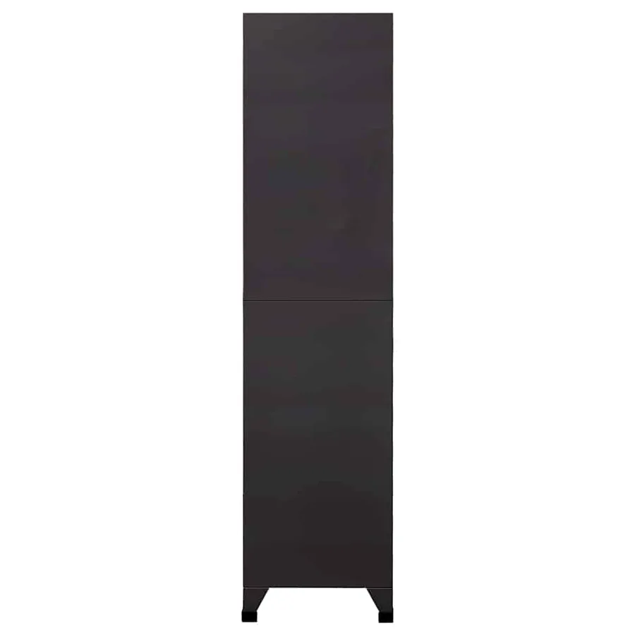 Armoire à casiers Anthracite et rouge 90x40x180 cm Acier - 4