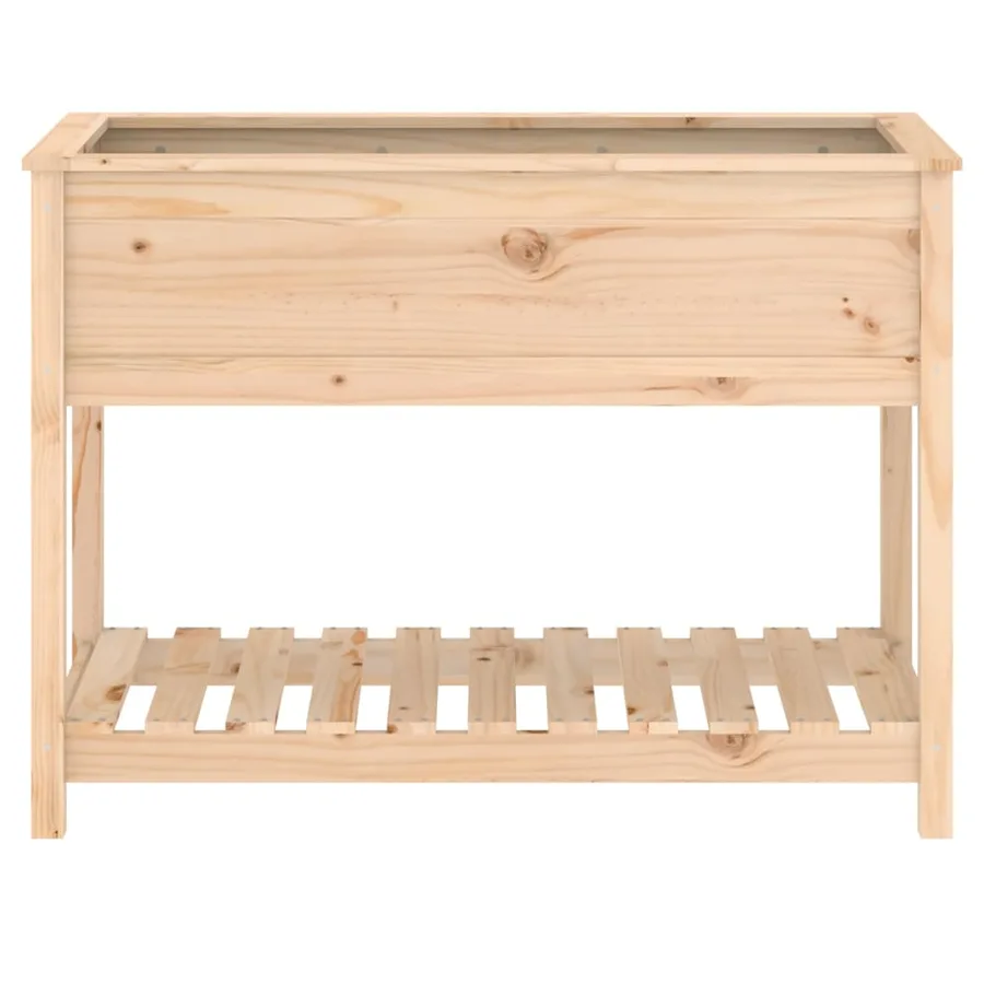 Jardinière avec étagère 111,5x54x81 cm Bois massif de pin - 5