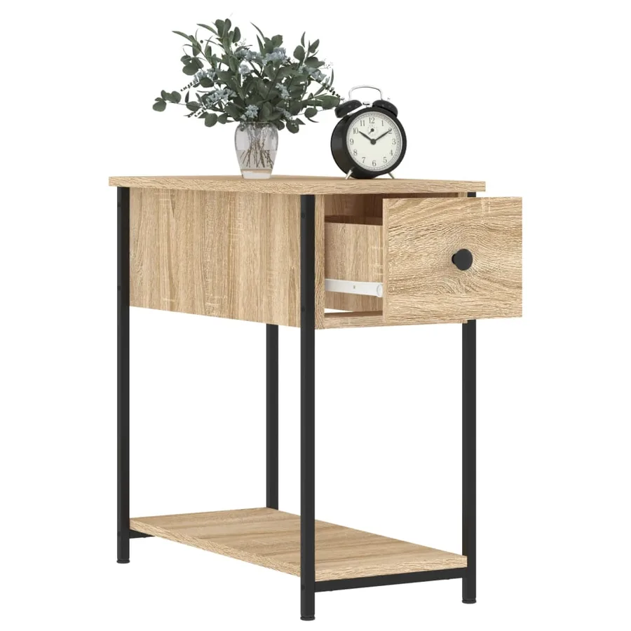 Tables de chevet 2 pcs chêne sonoma 30x60x60 cm bois ingénierie - 4