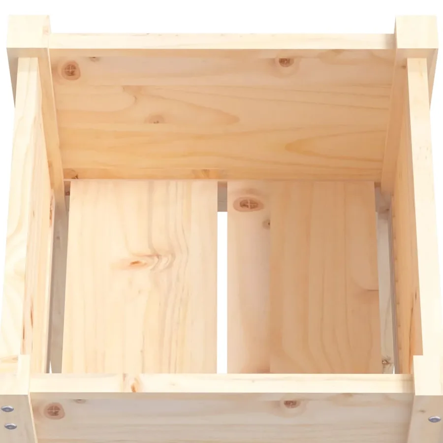 Jardinière d'extérieur 50x50x70 cm bois de pin massif - 5