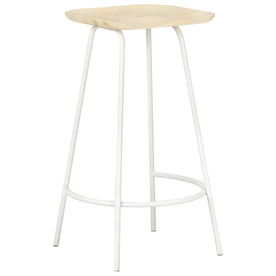 Tabourets de bar lot de 4 bois de manguier massif - 15