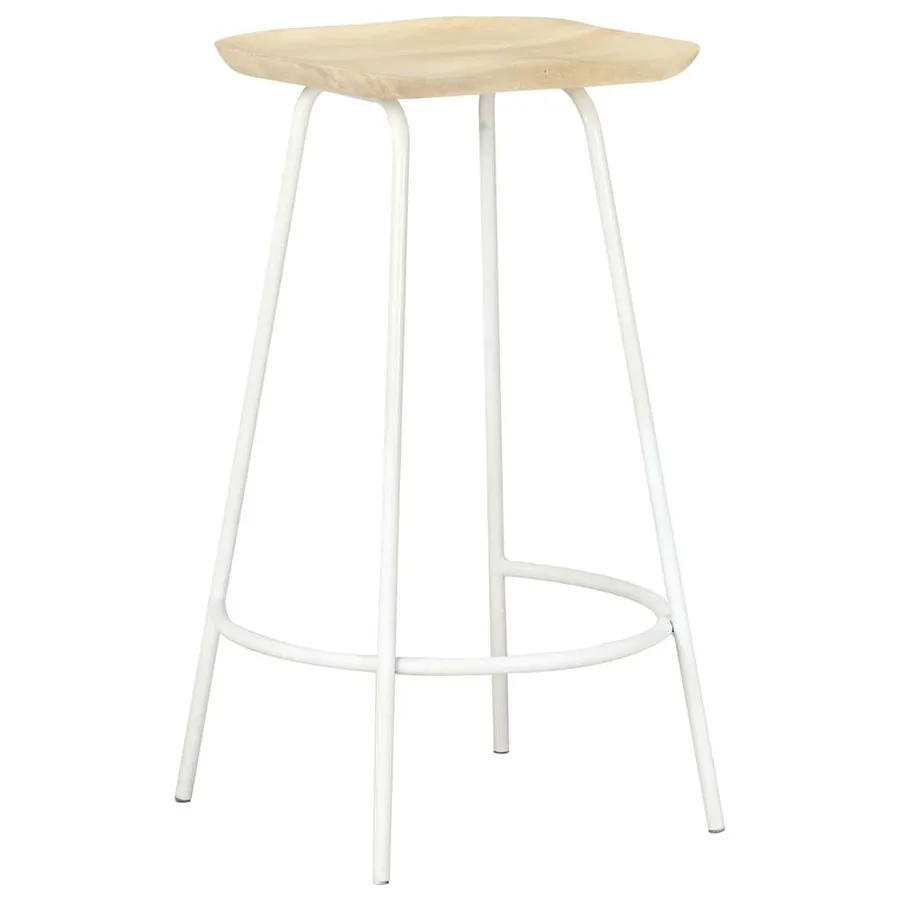Tabourets de bar lot de 4 bois de manguier massif - 2