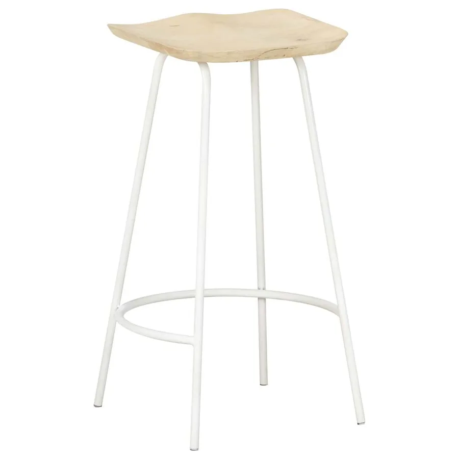 Tabourets de bar lot de 4 bois de manguier massif - 3