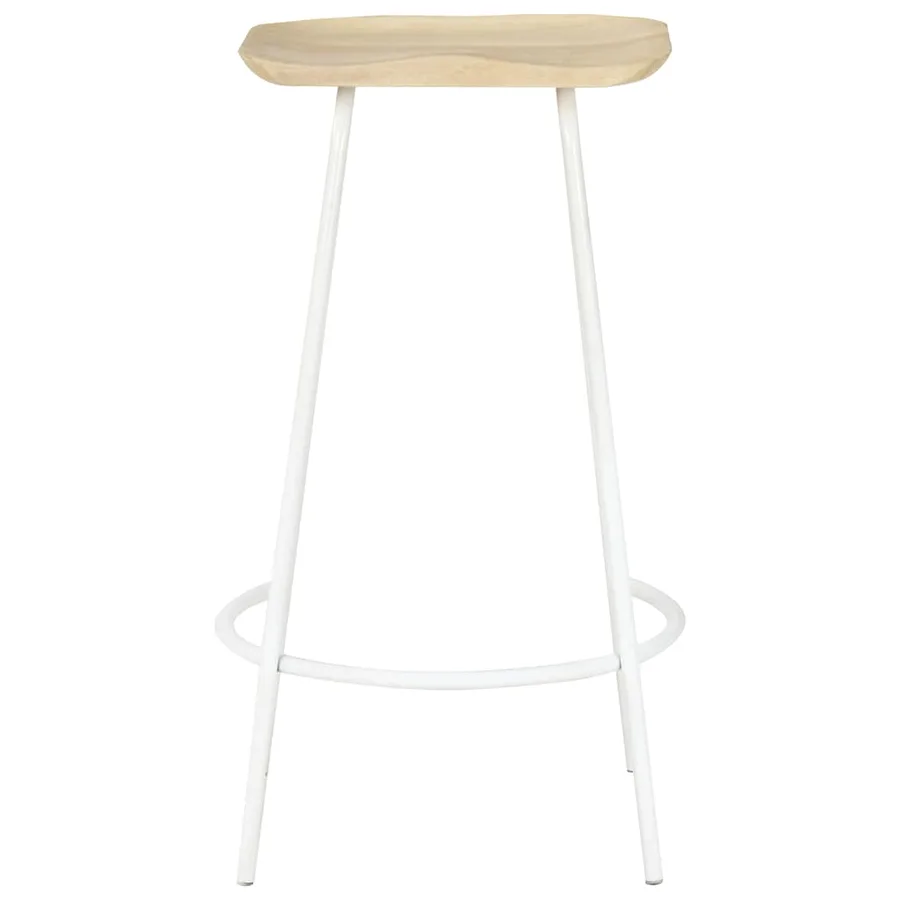 Tabourets de bar lot de 4 bois de manguier massif - 4