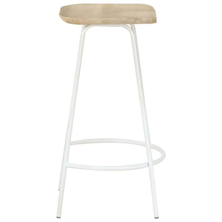 Tabourets de bar lot de 4 bois de manguier massif - 5