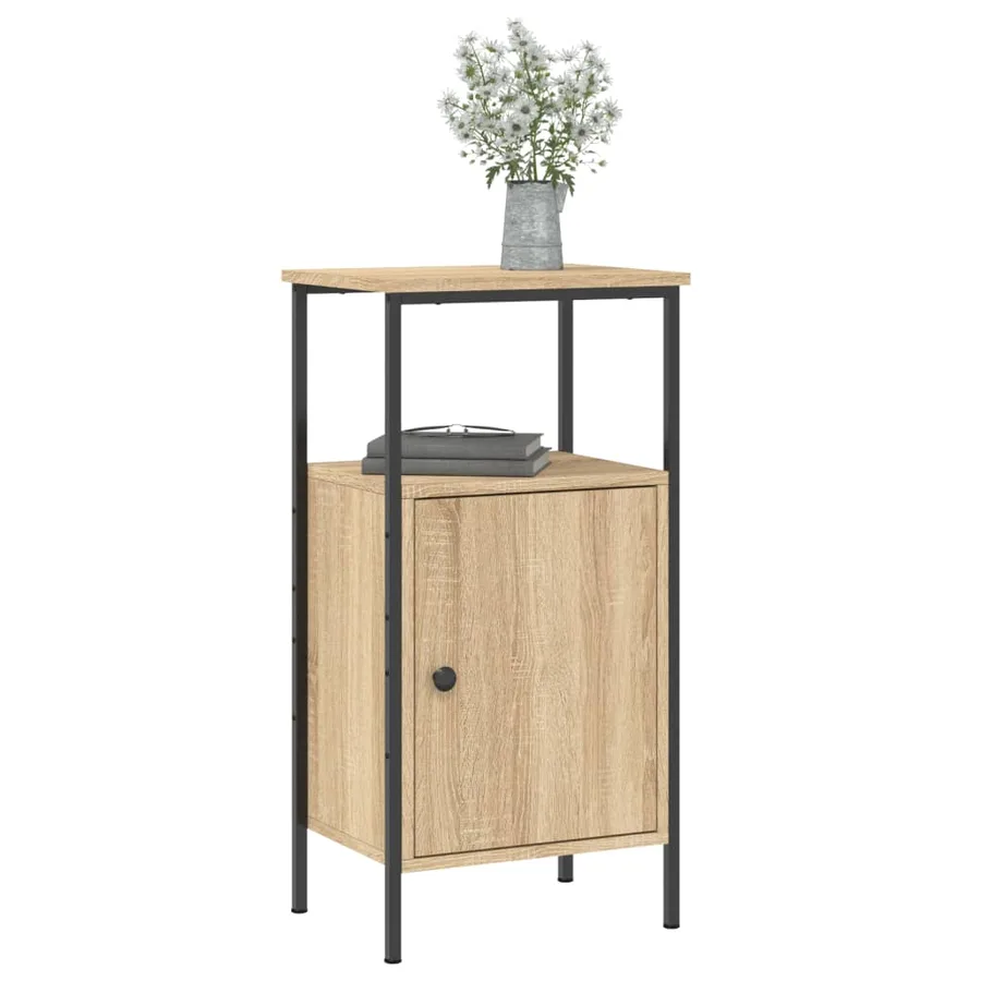 Table de chevet chêne sonoma 41x31x80 cm bois d'ingénierie - 7
