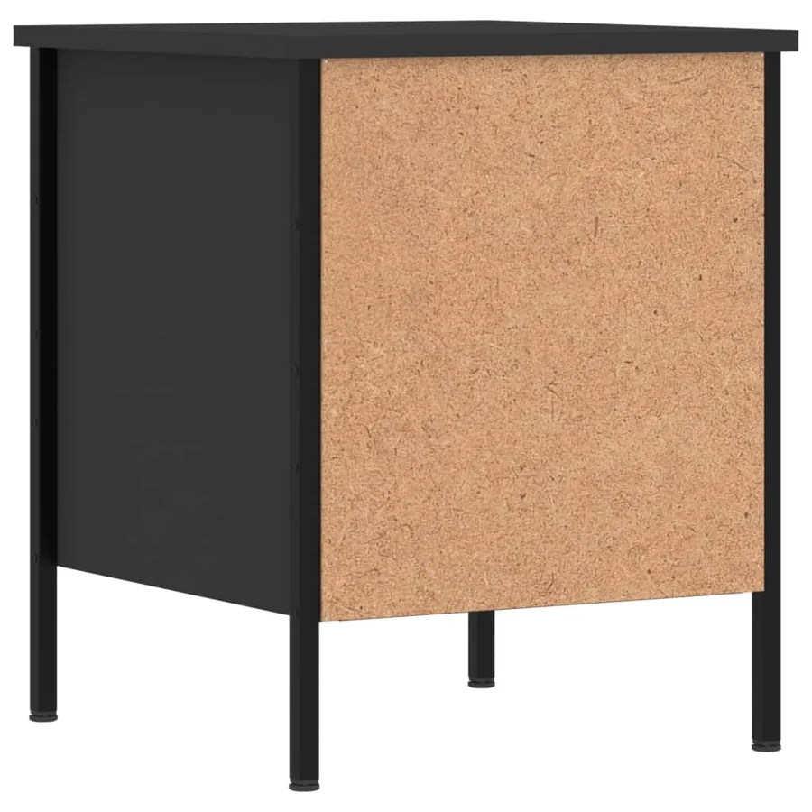 Tables de chevet 2 pcs noir 40x42x50 cm bois d’ingénierie - 6