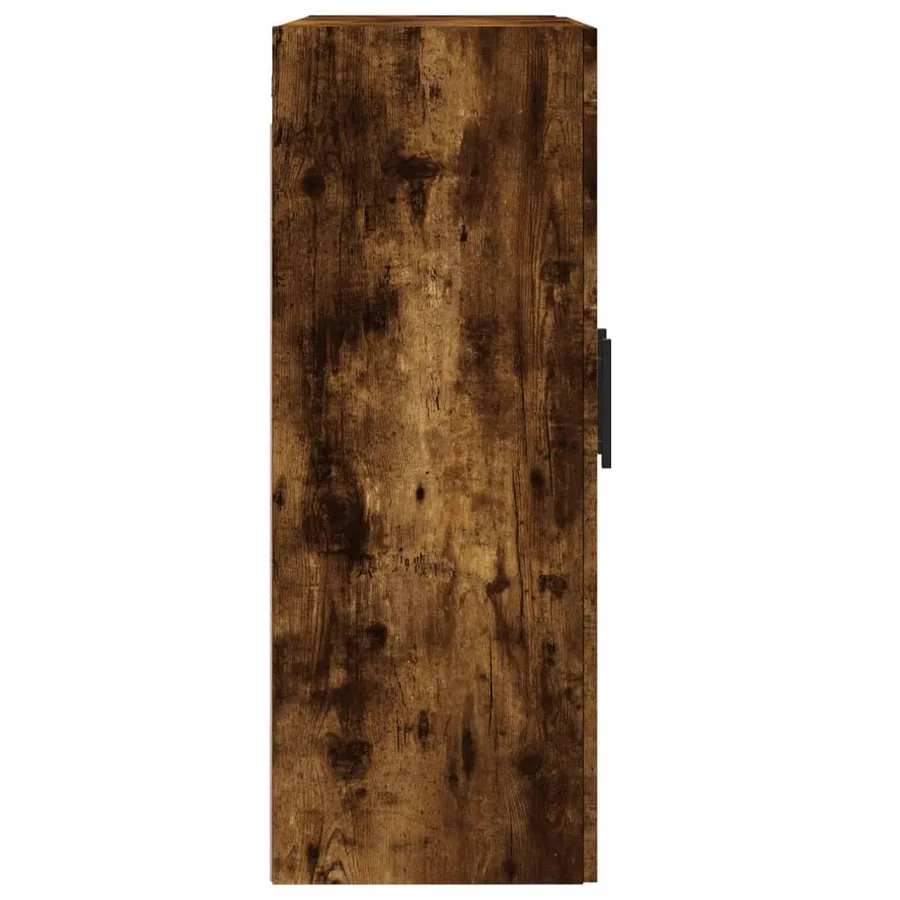 Armoire murale chêne fumé 69,5x34x90 cm bois d'ingénierie - 8