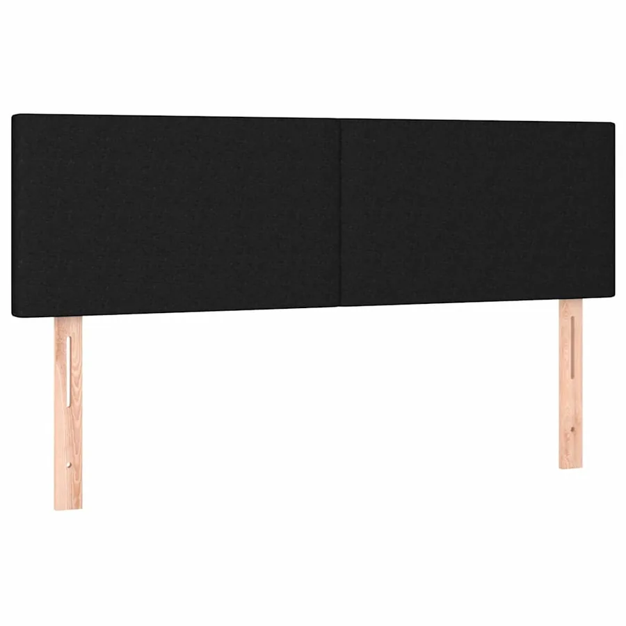 Sommier à lattes de lit avec matelas LED Noir 140x200 cm Tissu - 7