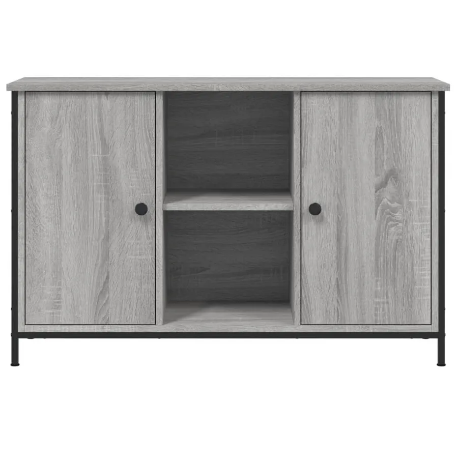 Meuble TV sonoma gris 100x35x65 cm bois d'ingénierie - 5