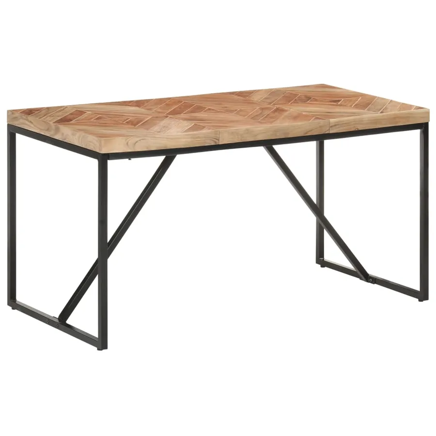 Table à dîner 140x70x76 cm Bois massif d'acacia et de manguier - 10