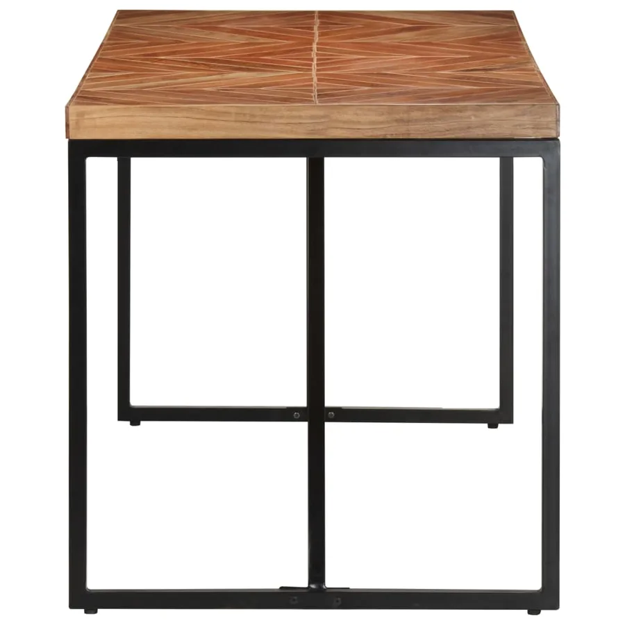 Table à dîner 140x70x76 cm Bois massif d'acacia et de manguier - 3