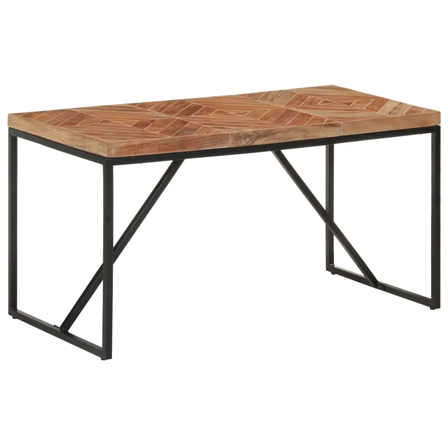 Table à dîner 140x70x76 cm Bois massif d'acacia et de manguier - 8