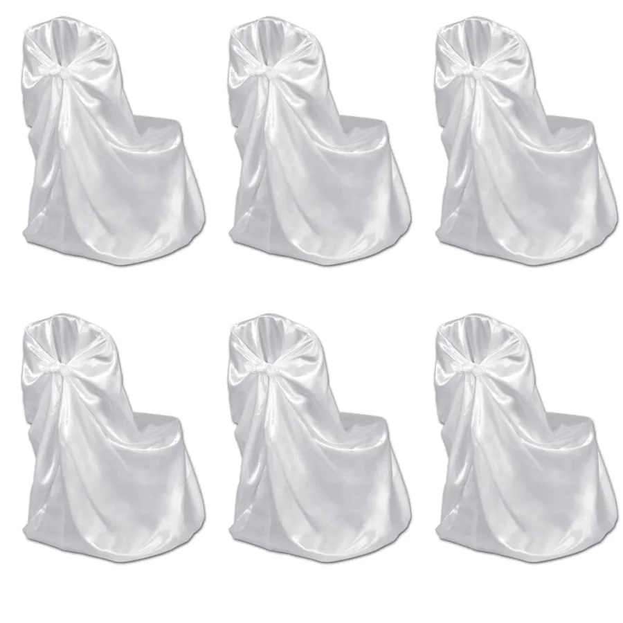 Housses de chaise pour banquet de mariage 12 pcs Blanc - 2