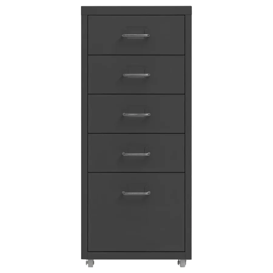 Classeur mobile Anthracite 28x41x69 cm Métal - 2