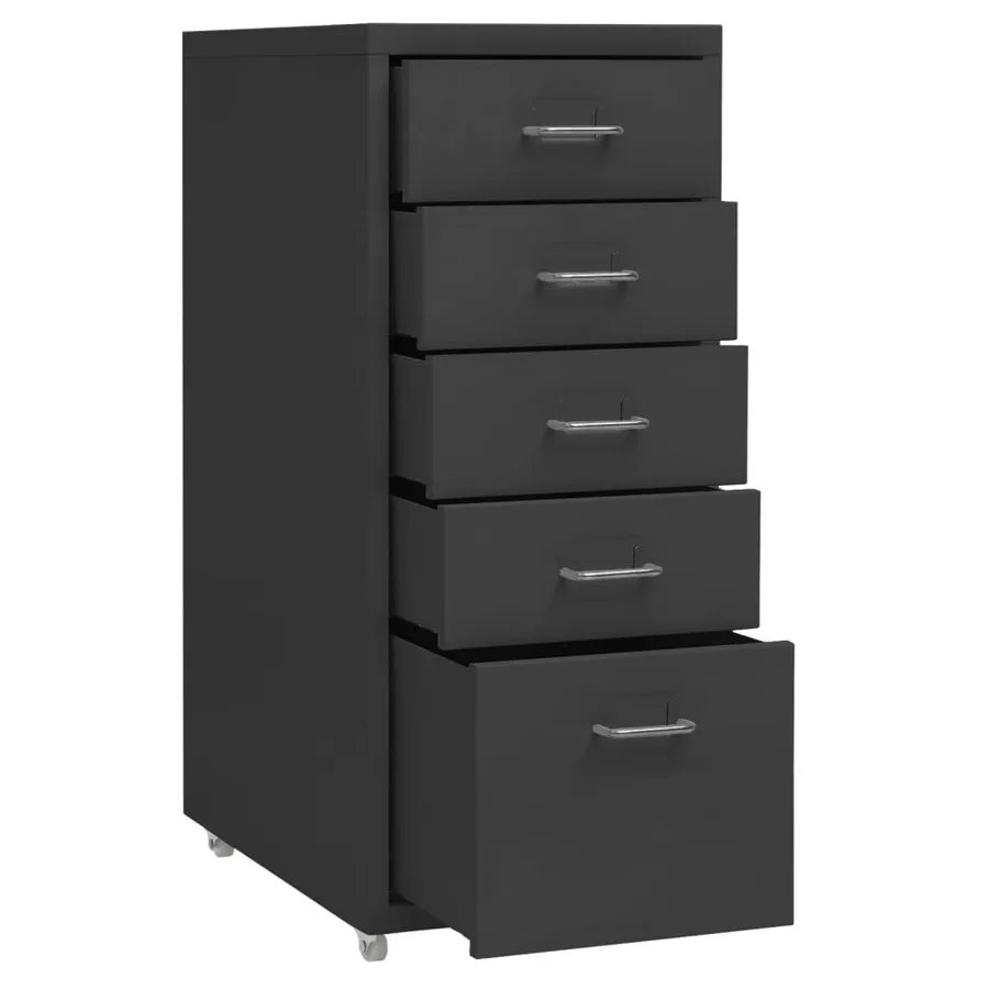 Classeur mobile Anthracite 28x41x69 cm Métal - 5