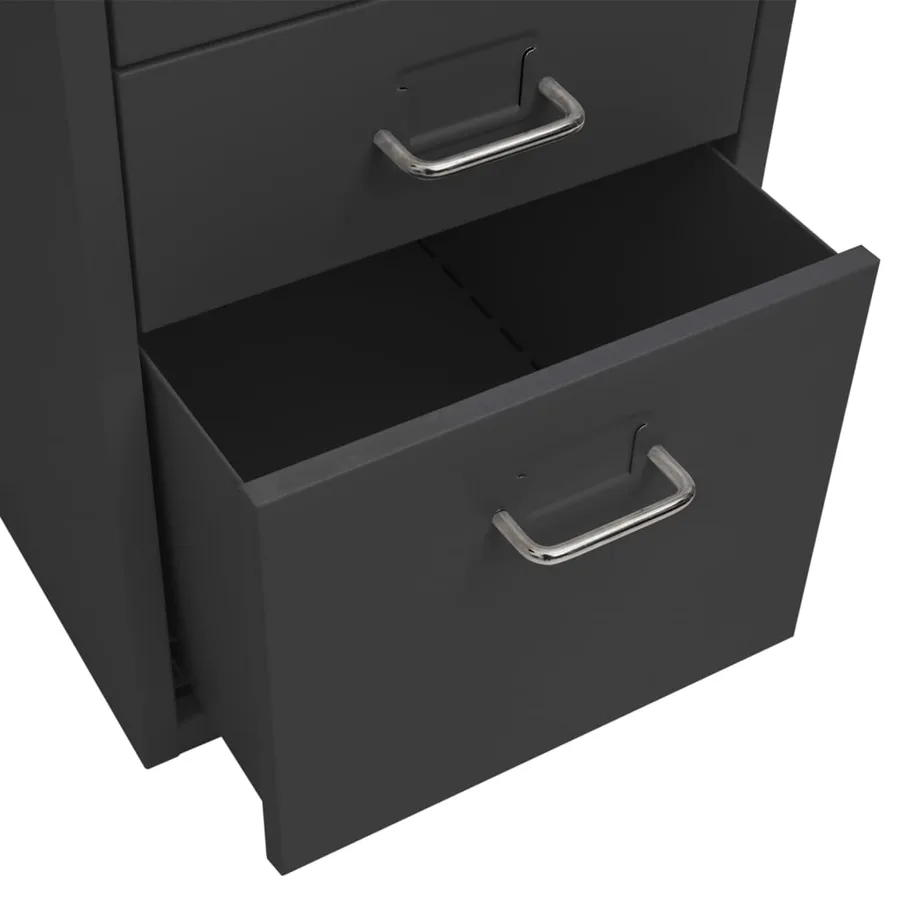 Classeur mobile Anthracite 28x41x69 cm Métal - 6