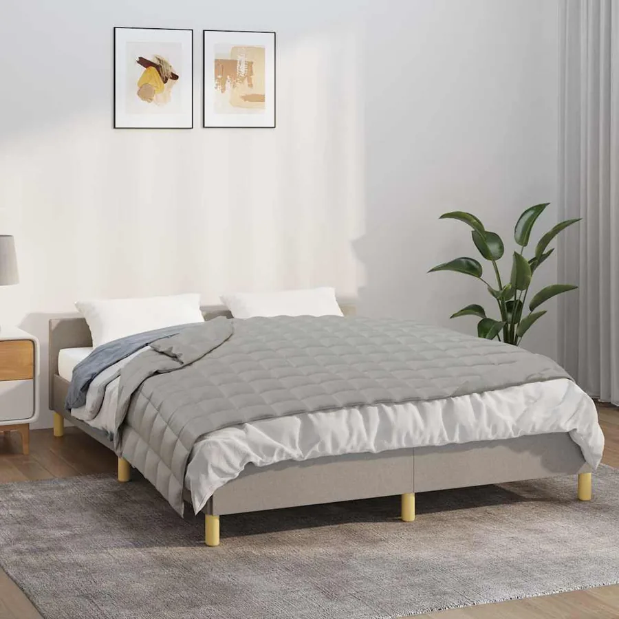 Couverture lestée Gris 150x200 cm 7 kg Tissu