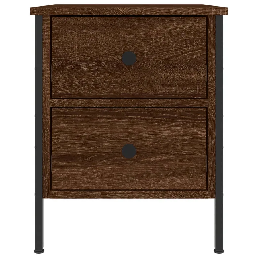 Tables de chevet 2pcs chêne marron 40x42x50cm bois d'ingénierie - 4