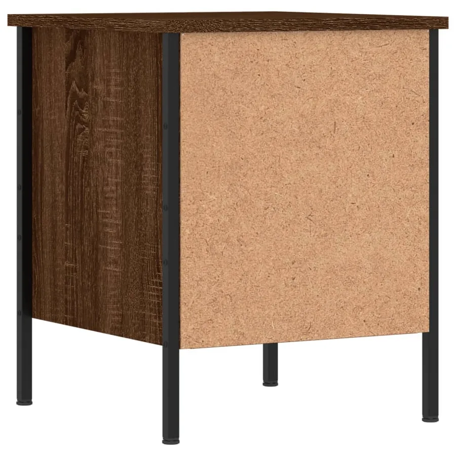 Tables de chevet 2pcs chêne marron 40x42x50cm bois d'ingénierie - 6