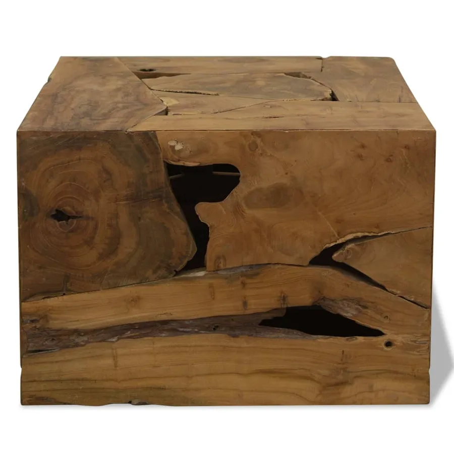 Table basse 50x50x35 cm Teck véritable Marron - 2