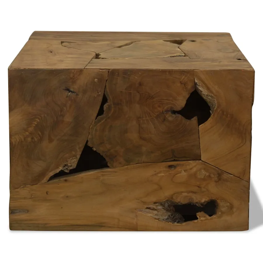 Table basse 50x50x35 cm Teck véritable Marron - 3