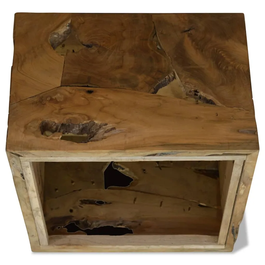 Table basse 50x50x35 cm Teck véritable Marron - 6