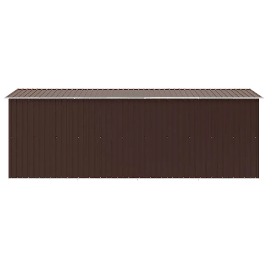 Abri de jardin 257x489x181 cm Métal Marron - 6