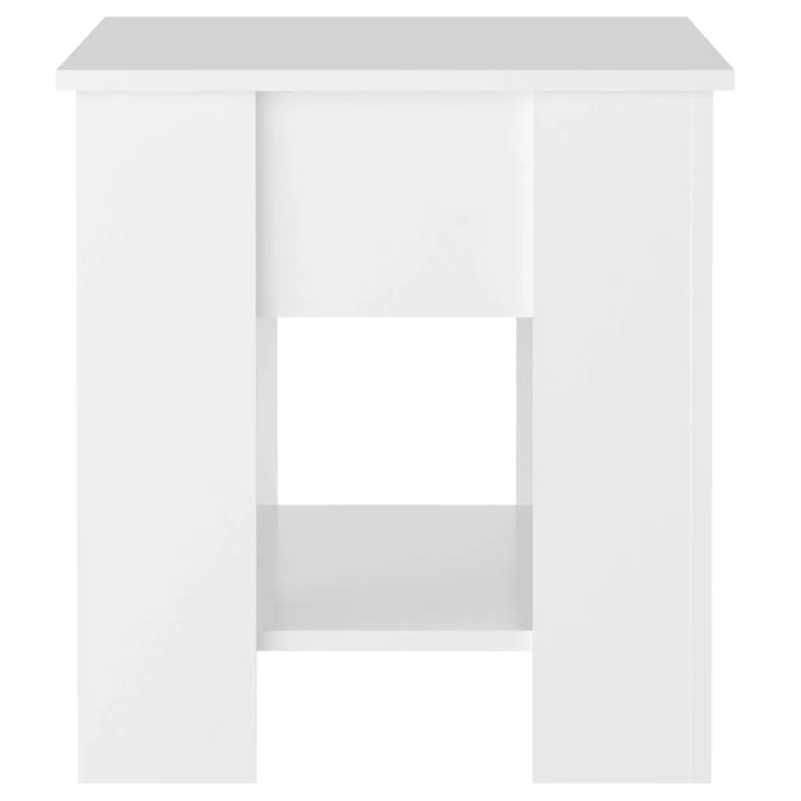 Table basse blanc brillant 101x49x52 cm bois d'ingénierie - 8