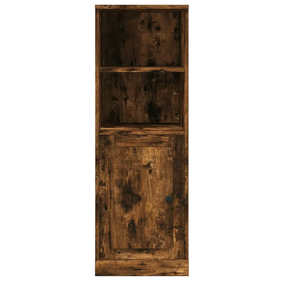 Buffet haut chêne fumé 36x35,5x103,5 cm bois d'ingénierie - 6