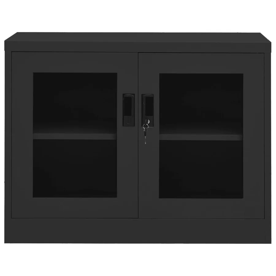 Armoire de bureau Anthracite 90x40x70 cm Acier - 2