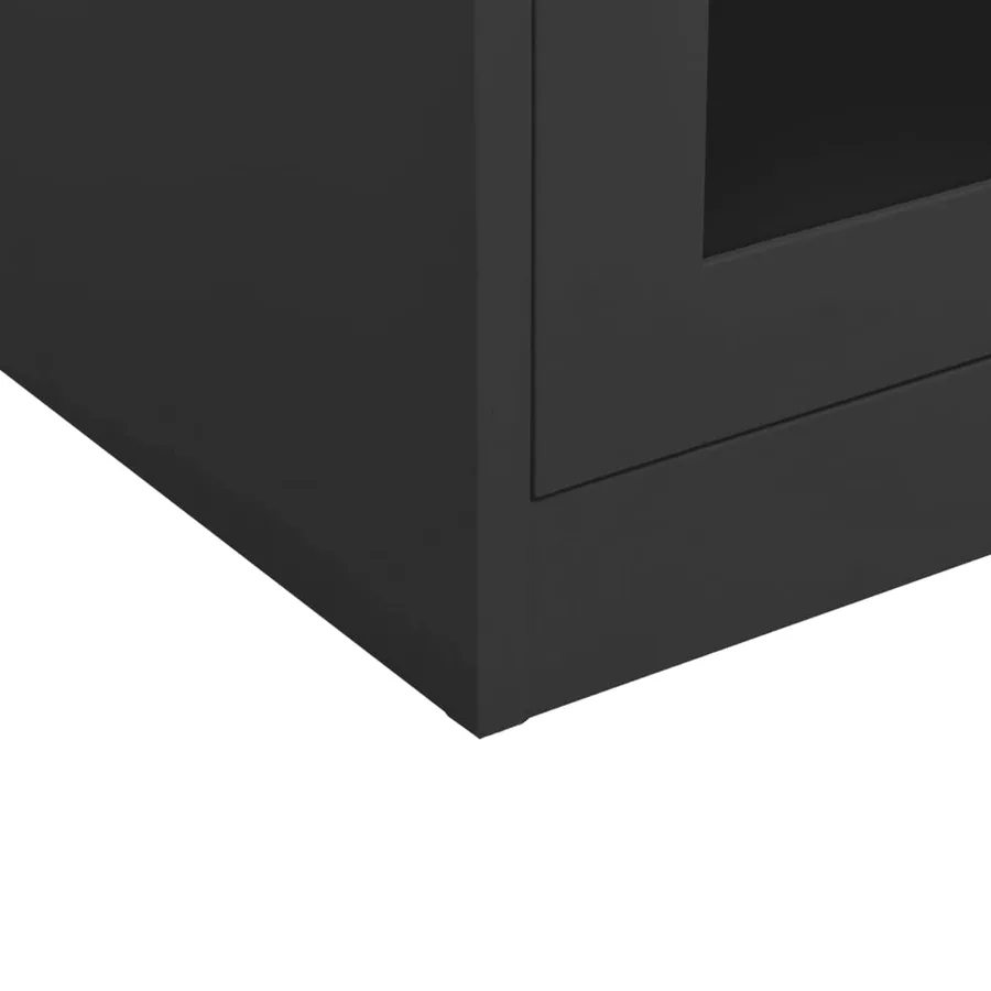 Armoire de bureau Anthracite 90x40x70 cm Acier - 7