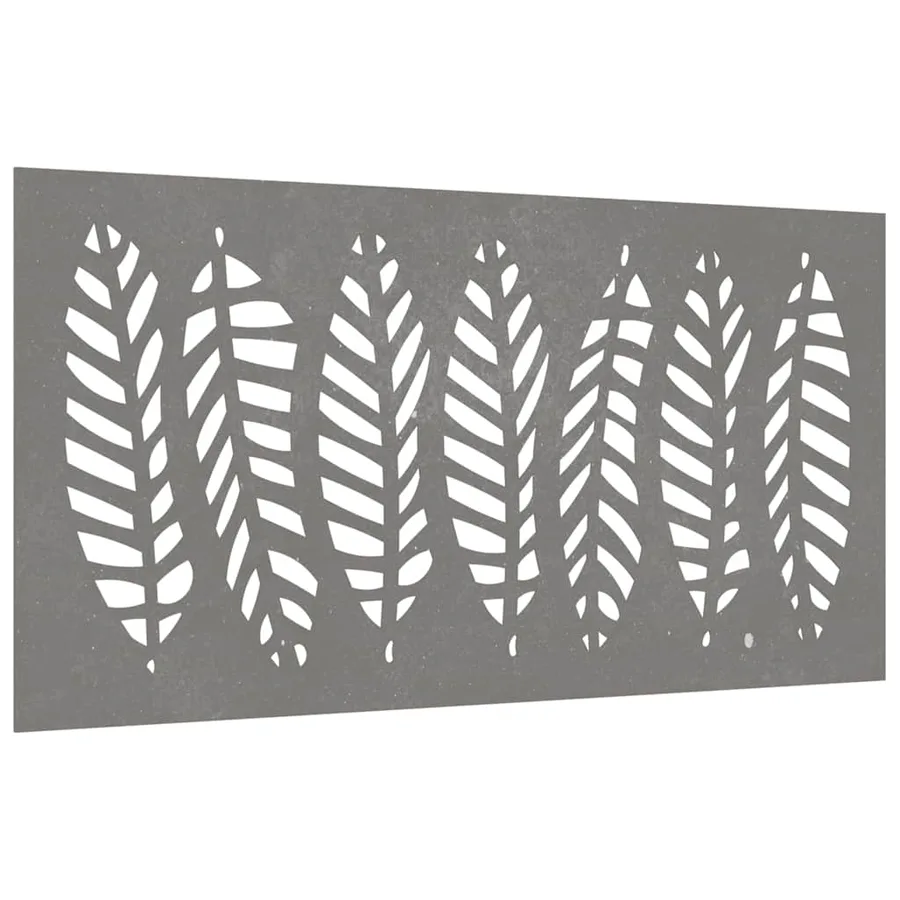Décoration murale jardin 105x55 cm acier corten design feuille - 3