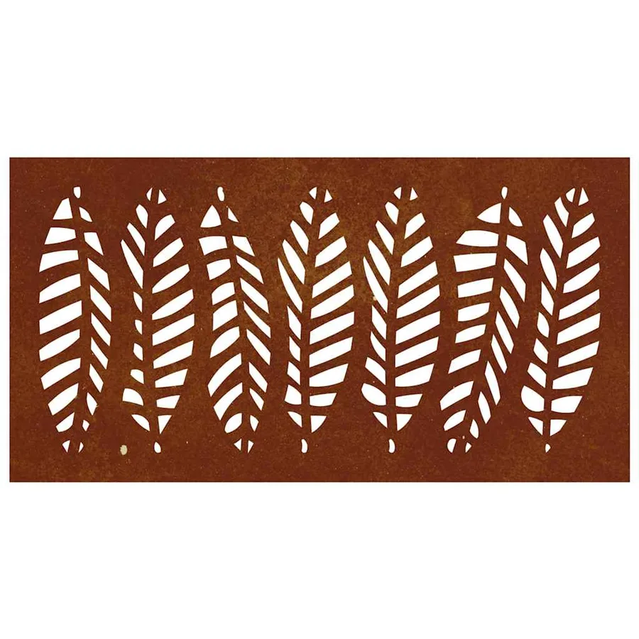Décoration murale jardin 105x55 cm acier corten design feuille - 5