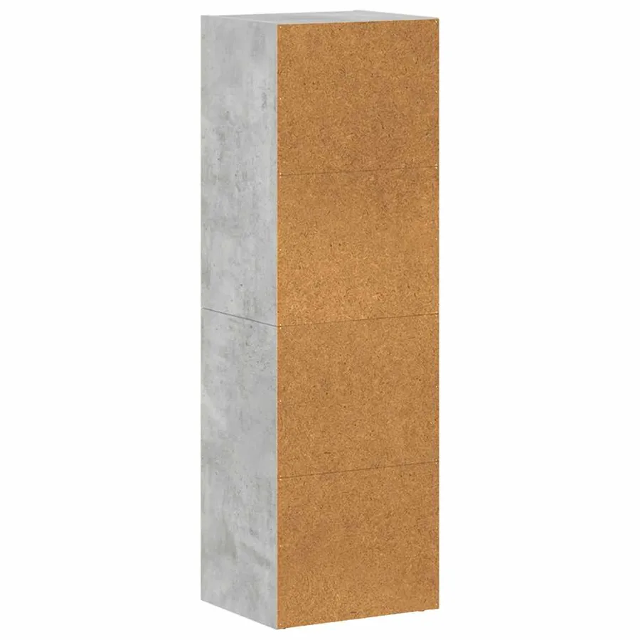 Bibliothèque/Meuble TV Gris béton 36x30x114cm Bois d’ingénierie - 9
