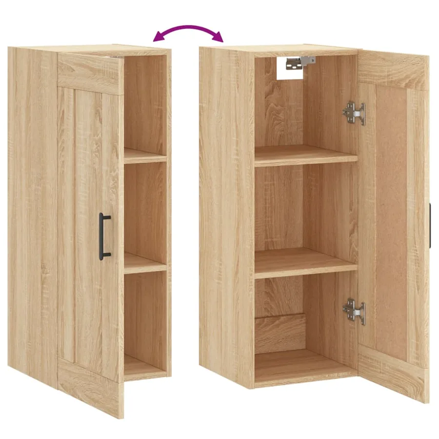 Armoire murale chêne sonoma 34,5x34x90 cm bois d'ingénierie - 10