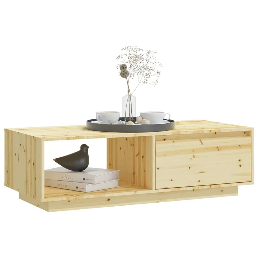 Table basse 110x50x33,5 cm bois de sapin massif - 4