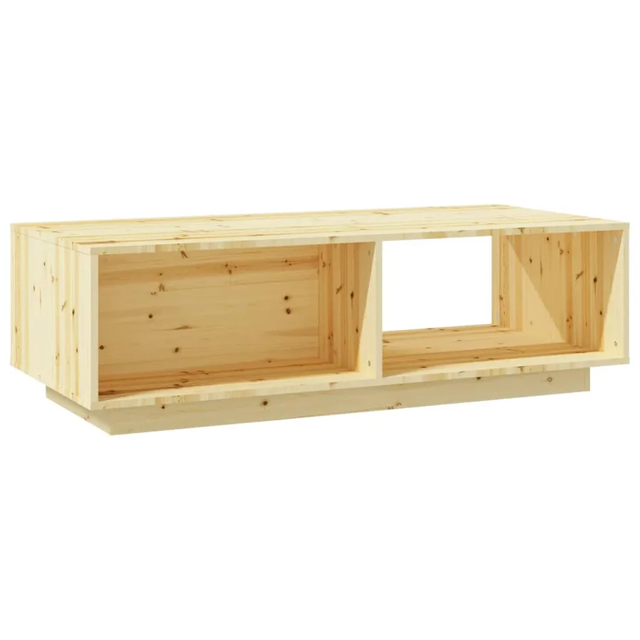 Table basse 110x50x33,5 cm bois de sapin massif - 7