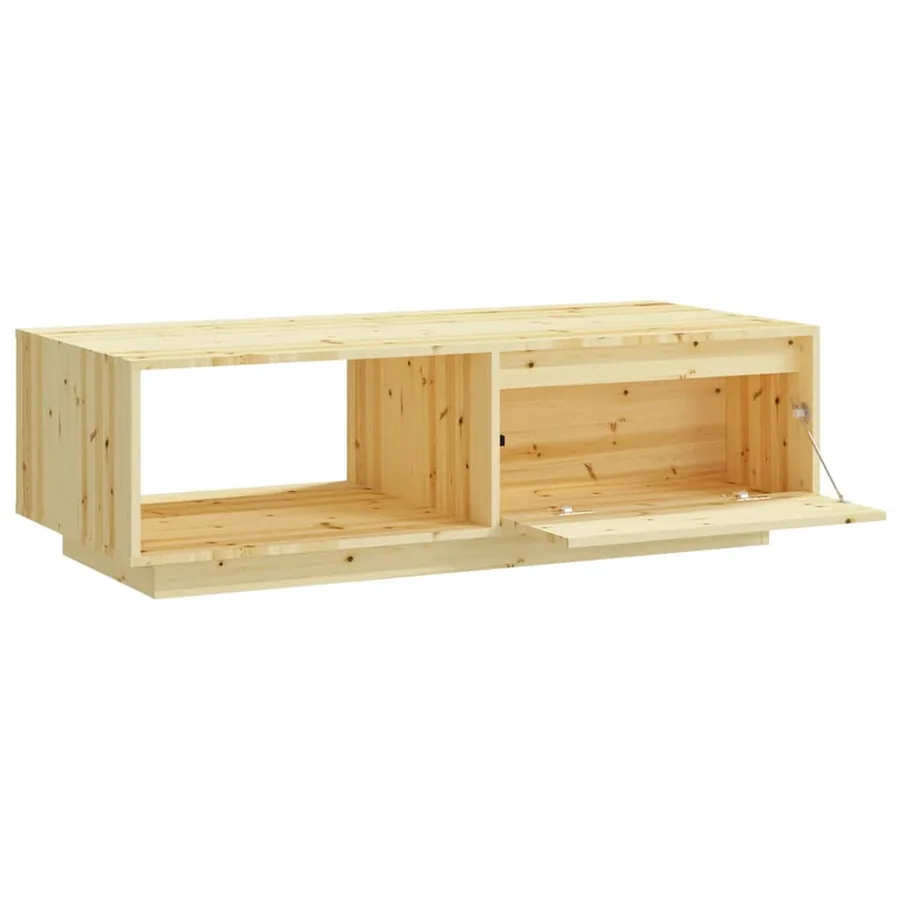 Table basse 110x50x33,5 cm bois de sapin massif - 8