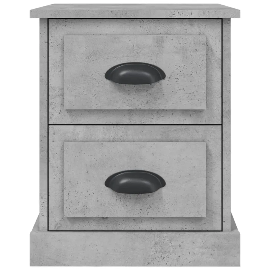 Tables de chevet 2 pcs gris béton 39x39x47,5 cm bois ingénierie - 8