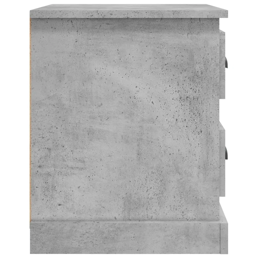 Tables de chevet 2 pcs gris béton 39x39x47,5 cm bois ingénierie - 9