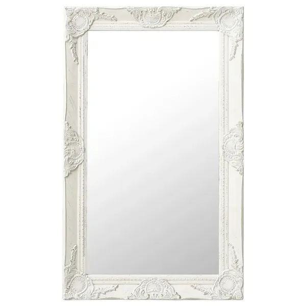 Miroir mural style baroque 50x80 cm Blanc