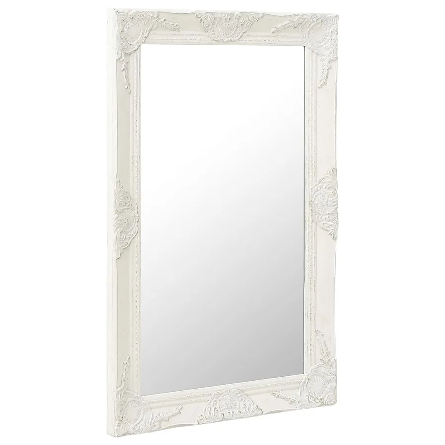 Miroir mural style baroque 50x80 cm Blanc - 2