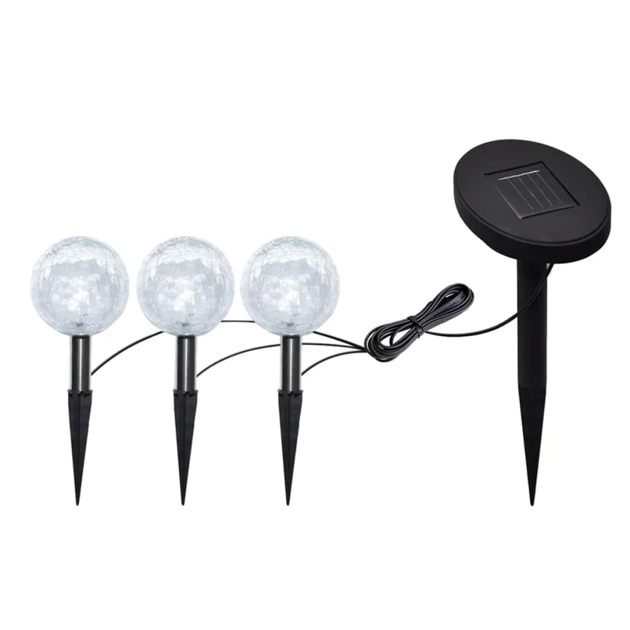 Lampes de jardin à LED 6pcs Ancrage à piquet et panneau solaire - 3